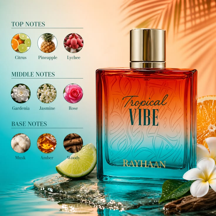 Rayhaan Tropical Vibe Eau De Parfum 100ml For Man & Woman